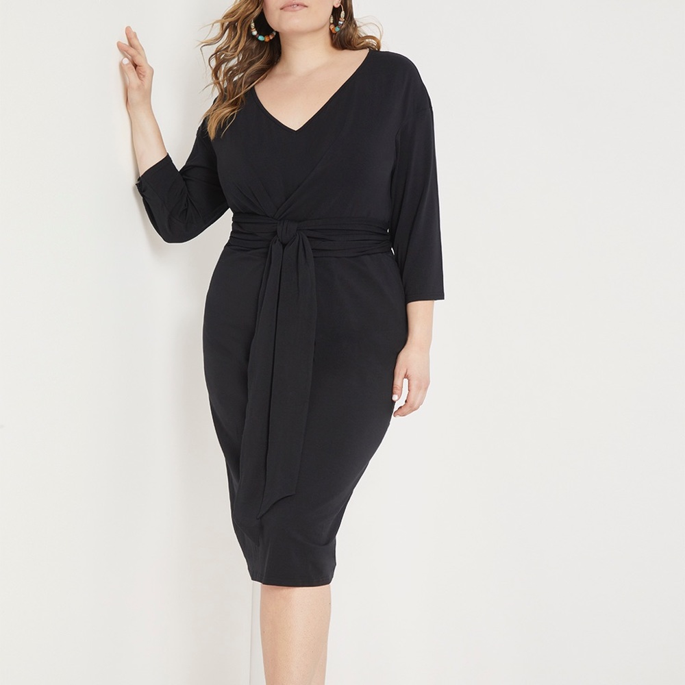 Eloquii Tie Waist Midi Dress BRAND NEW w/o tags